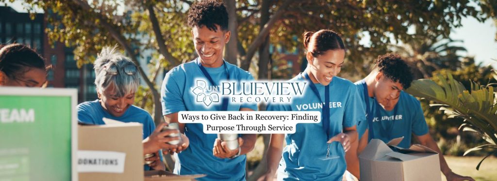 giving back in recovery