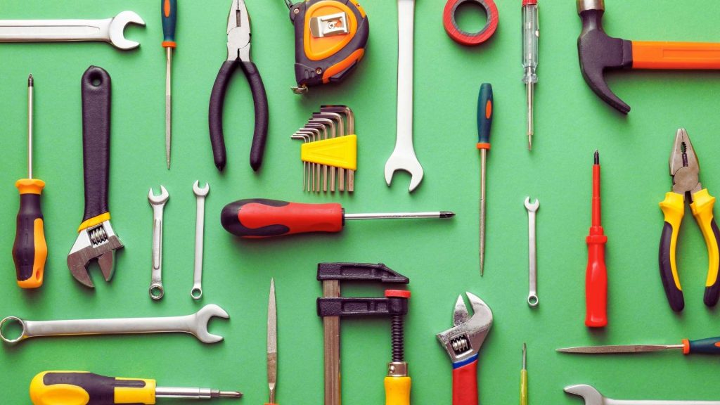 Assorted tools representing practical relapse prevention skills and supports