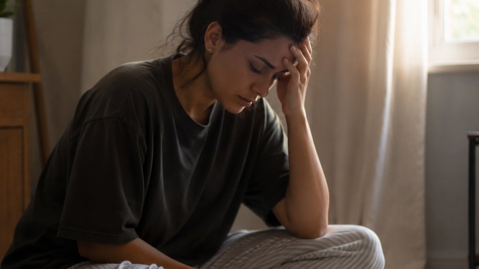 How to Help Someone Having a Panic Attack hero image of a woman recovering from a panic attack.
