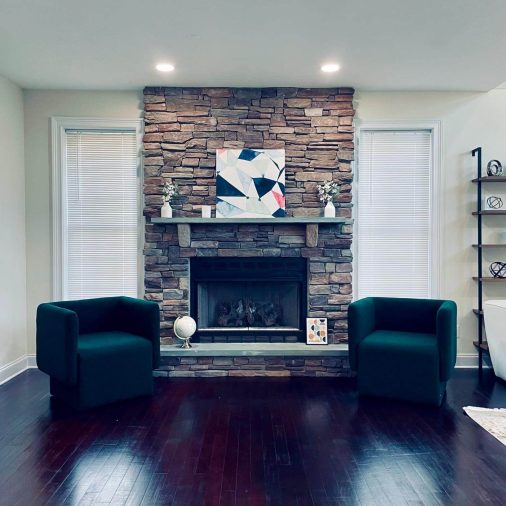 Cozy fireplace