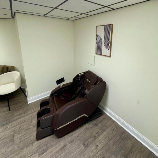 Relaxing massage chair